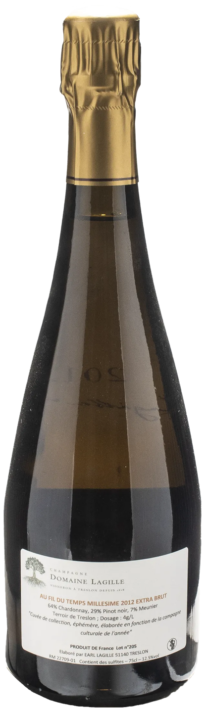 Domaine Lagille Champagne Au Fil du Temps Extra Brut 2012