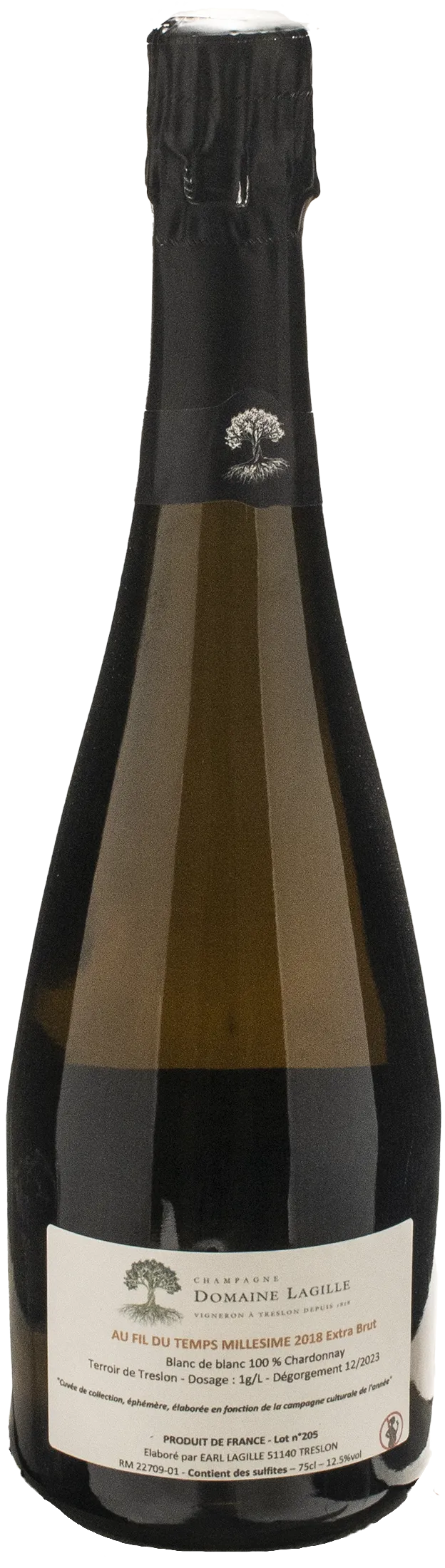 Domaine Lagille Champagne Au Fil du Temps Extra Brut 2018
