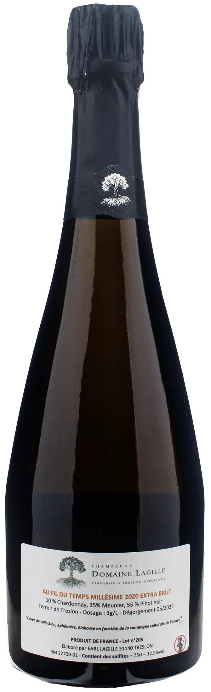 Domaine Lagille Champagne Au Fil du Temps Extra Brut 2020