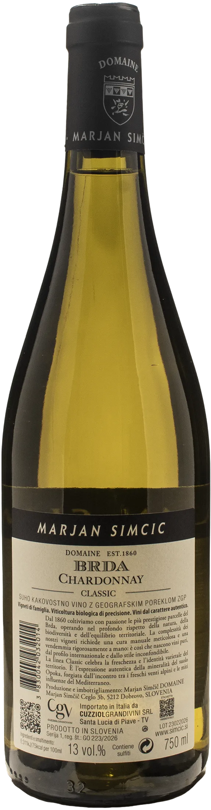 Domaine Marjan Simcic BRDA Classic Chardonnay 2025