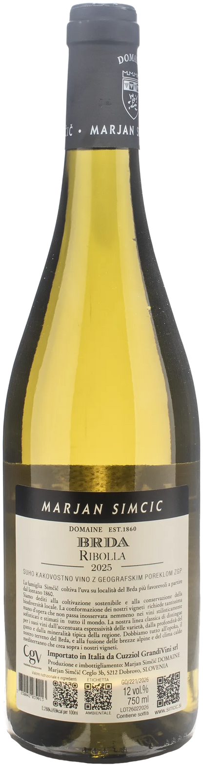 Domaine Marjan Simcic BRDA Classic Ribolla 2025
