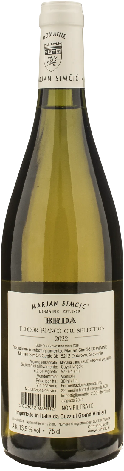 Domaine Marjan Simcic BRDA Cru Selection Teodor Bianco 2022