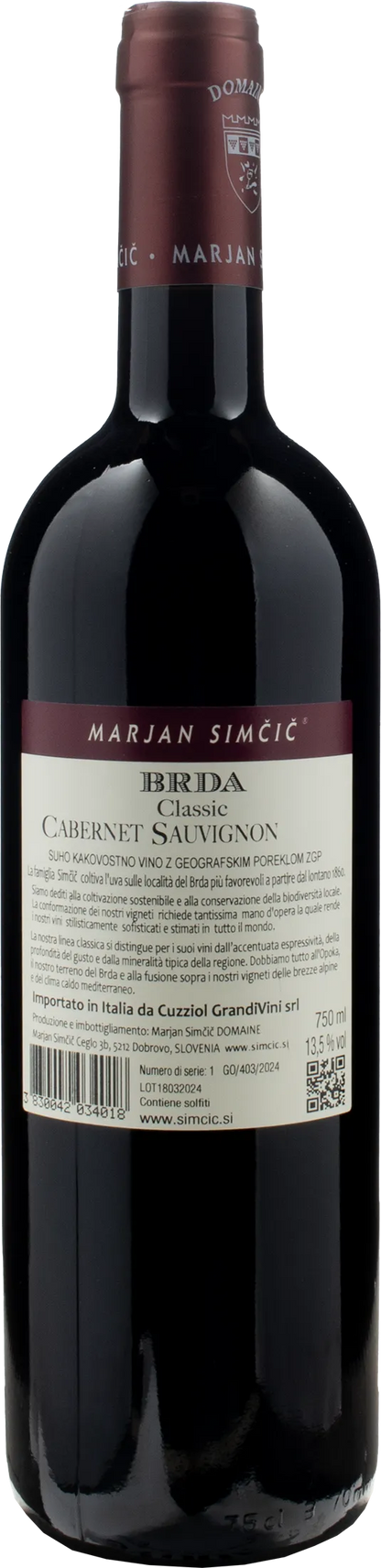 Domaine Marjan Simcic Cabernet Sauvignon BRDA Classic 2023