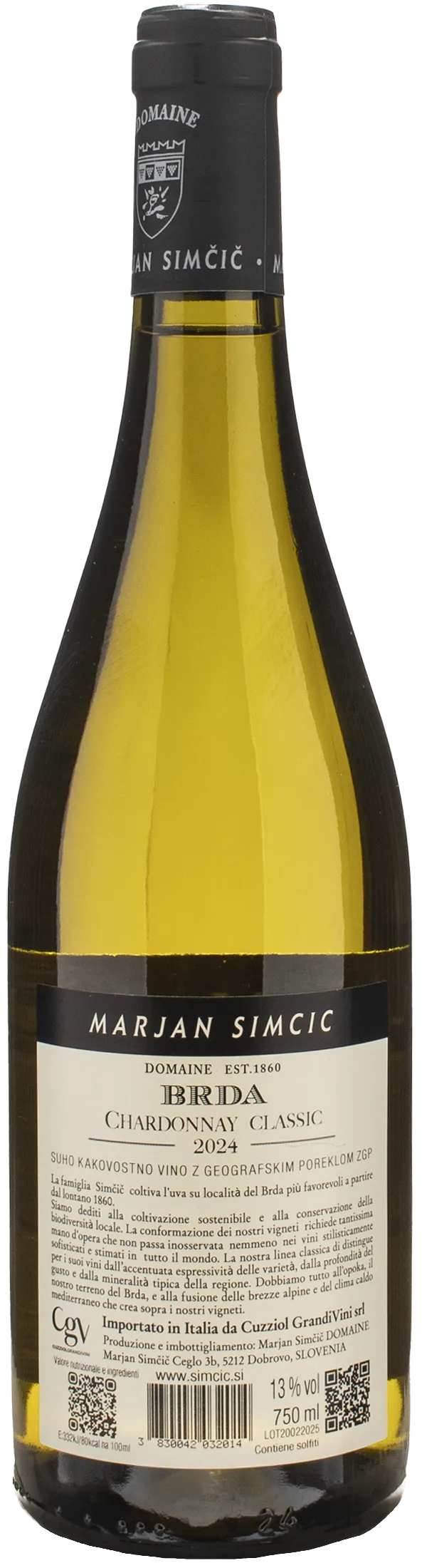 Domaine Marjan Simcic Chardonnay BRDA Classic 2024