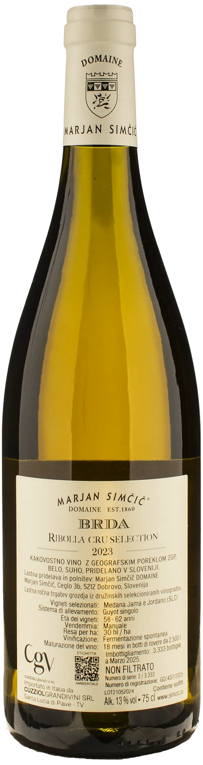 Domaine Marjan Simcic Ribolla Cru Selection BRDA 2023