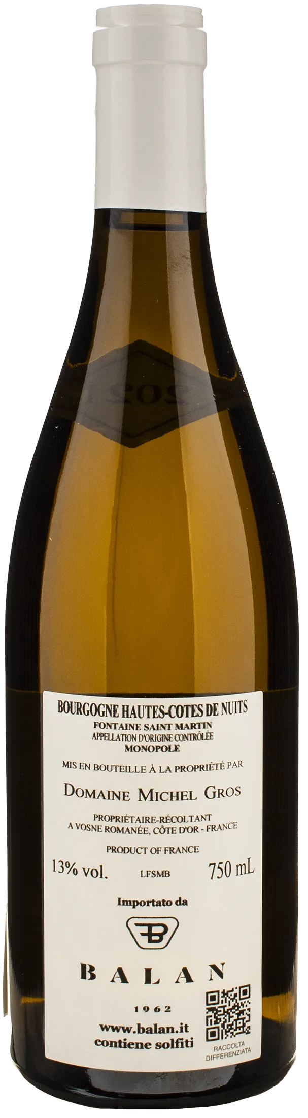 Domaine Michel Gros Bourgogne Hautes Cotes De Nuits Fontaine Saint Martin Monopole 2021