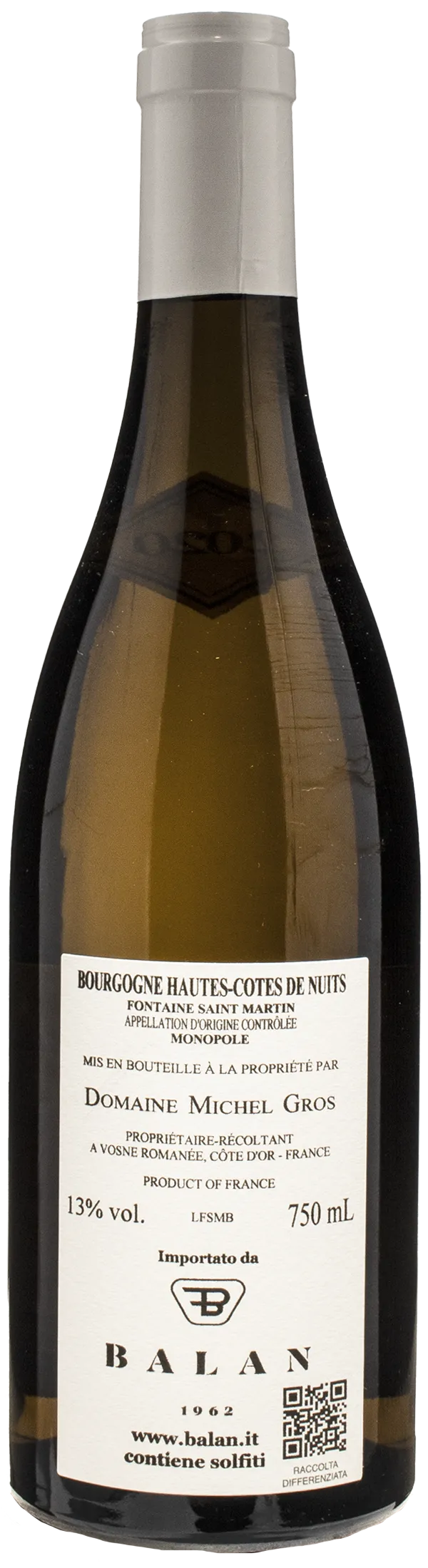 Domaine Michel Gros Fontaine Saint Martin Monopole White 2020