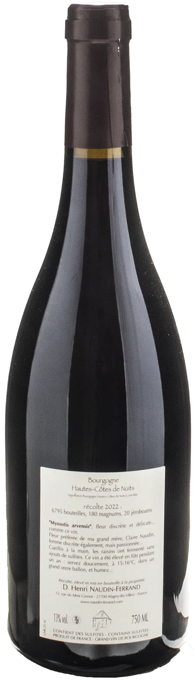 Domaine Naudin-Ferrand Hautes Cotes de Nuits Myosotis Arvensis 2022
