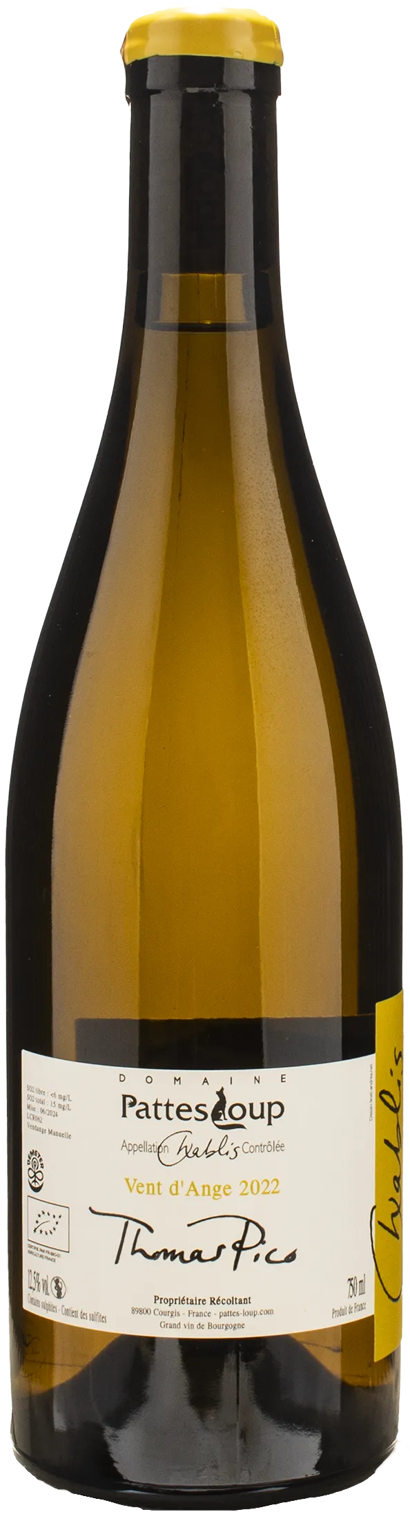 Domaine Pattes Loup Chablis Vent d'Ange 2022