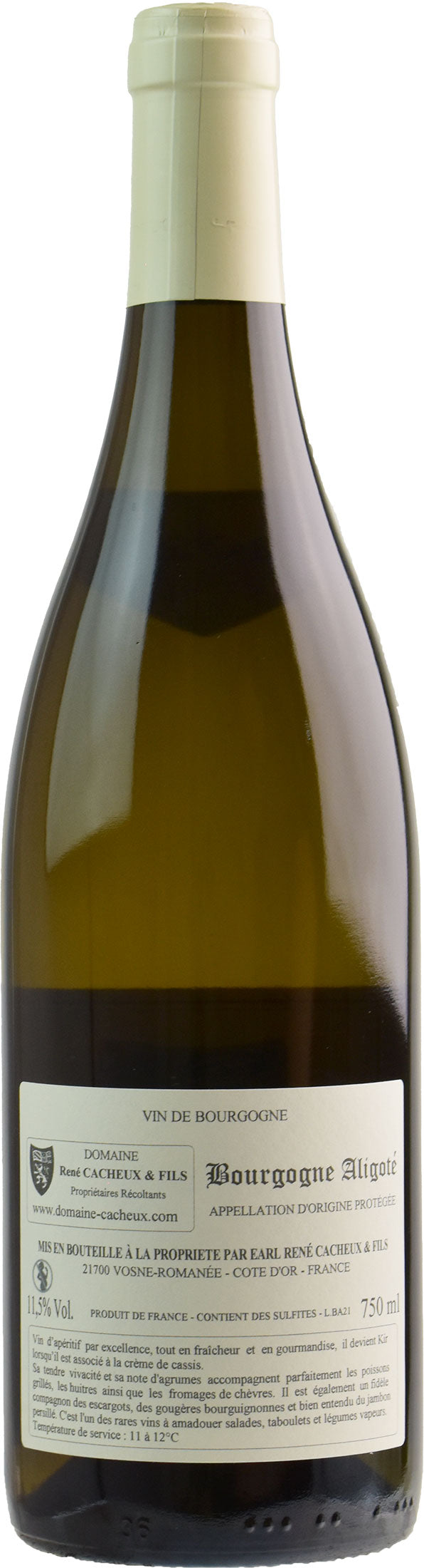 Domaine Rene Cacheux Bourgogne Aligote 2021