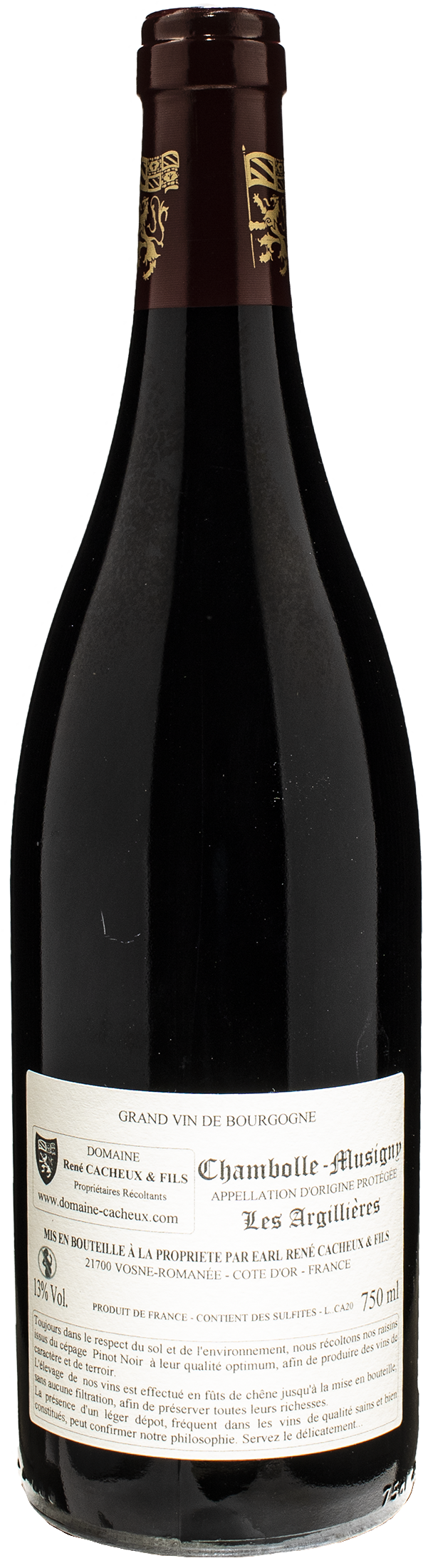 Domaine Rene Cacheux Chambolle Musigny Les Argilleres 2020
