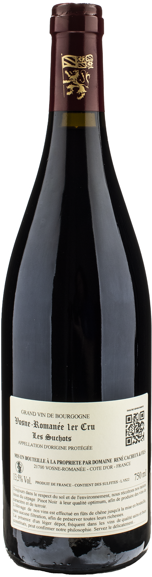 Domaine Rene Cacheux Vosne Romanee 1er Cru Les Suchots 2022