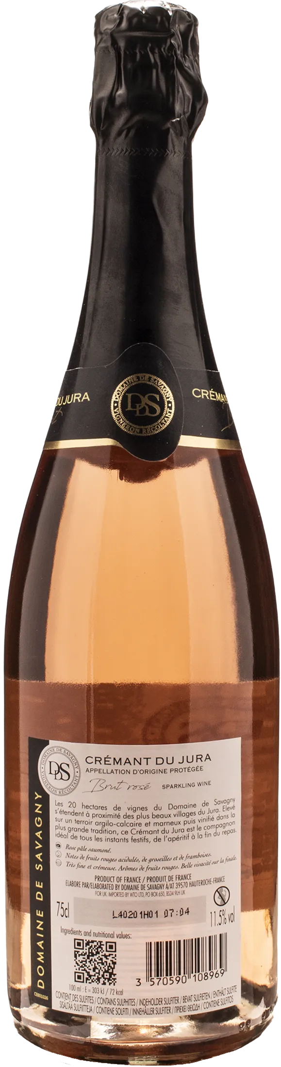 Domaine Savagny Cremant de Jura Brut Rosè