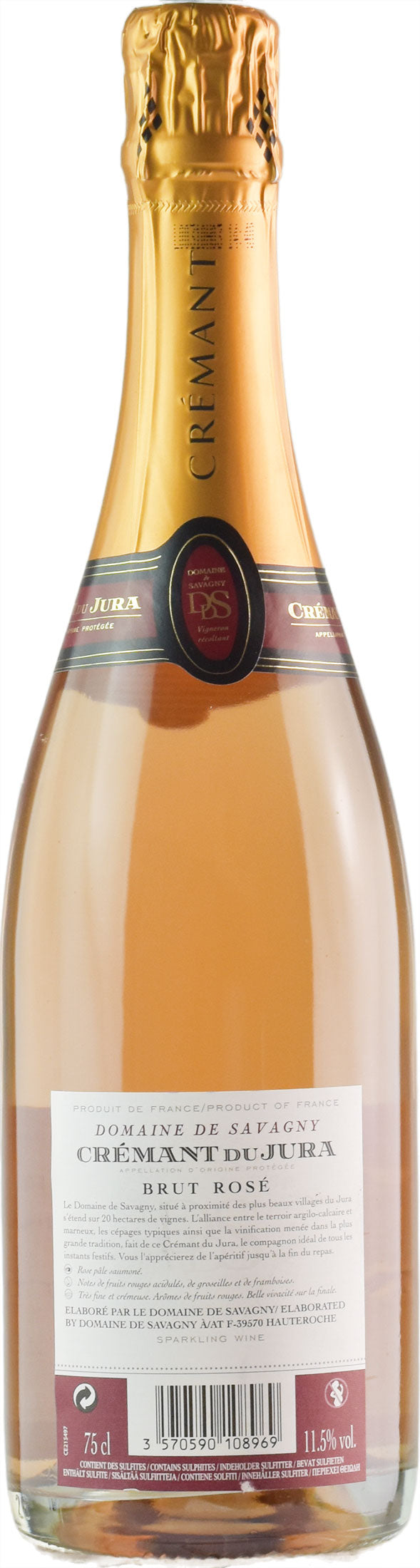 Domaine Savagny Med Cremant de Jura Rosé Brut