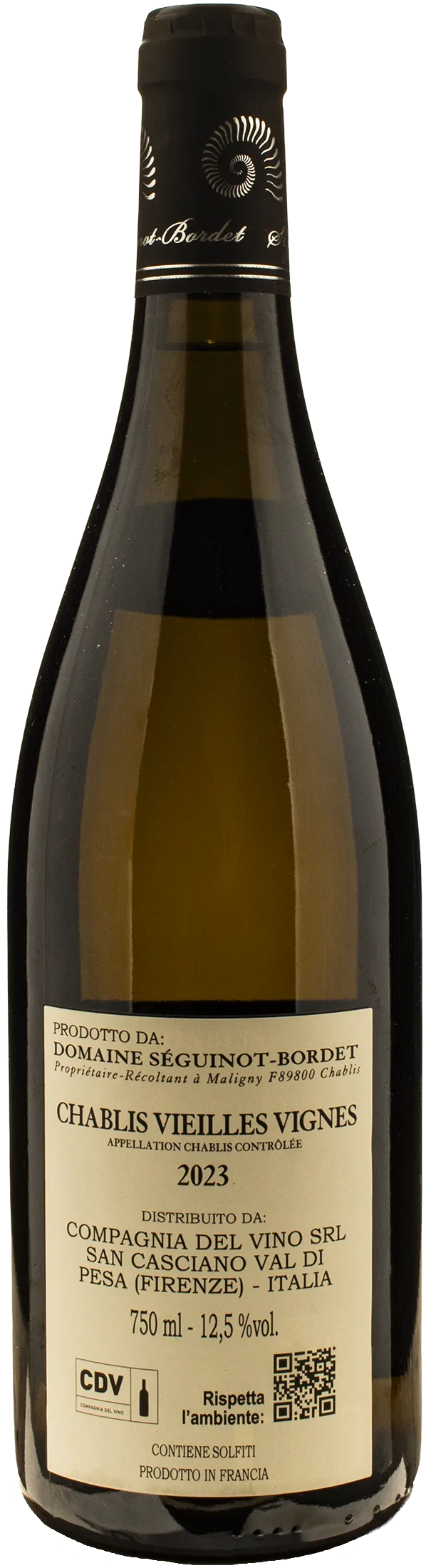 Domaine Seguinot Bordet Chablis Vieilles Vignes 2023