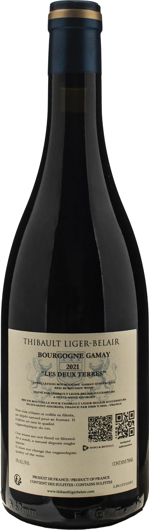 Domaine Thibault Liger-Belair Bourgogne Les Deux Terres Gamay 2021