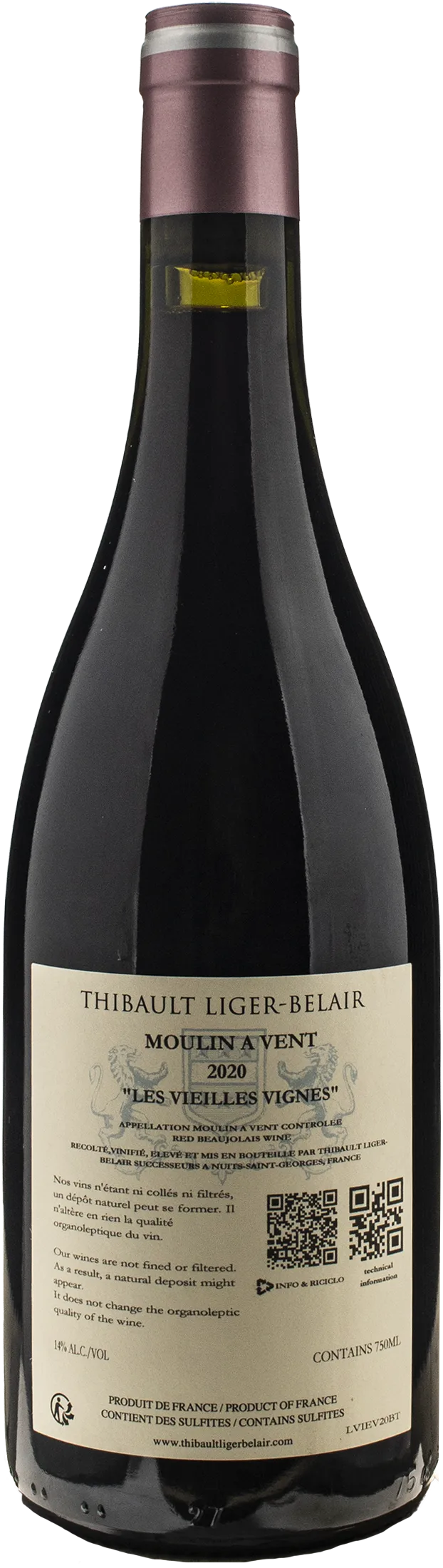 Domaine Thibault Liger-Belair Moulin a Vent Les Vieilles Vignes 2020