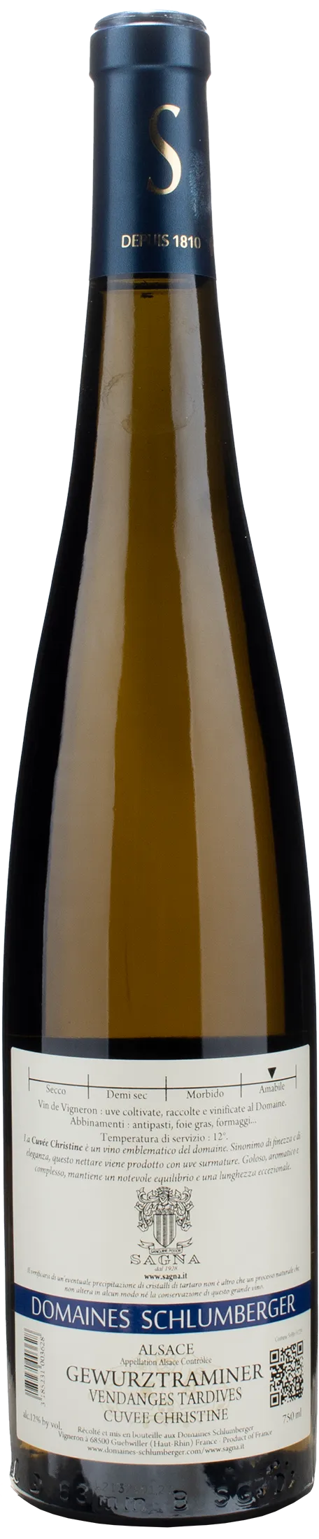 Domaines Schlumberger Gewurztraminer Vendage Tardives Cuvee Christine 2018