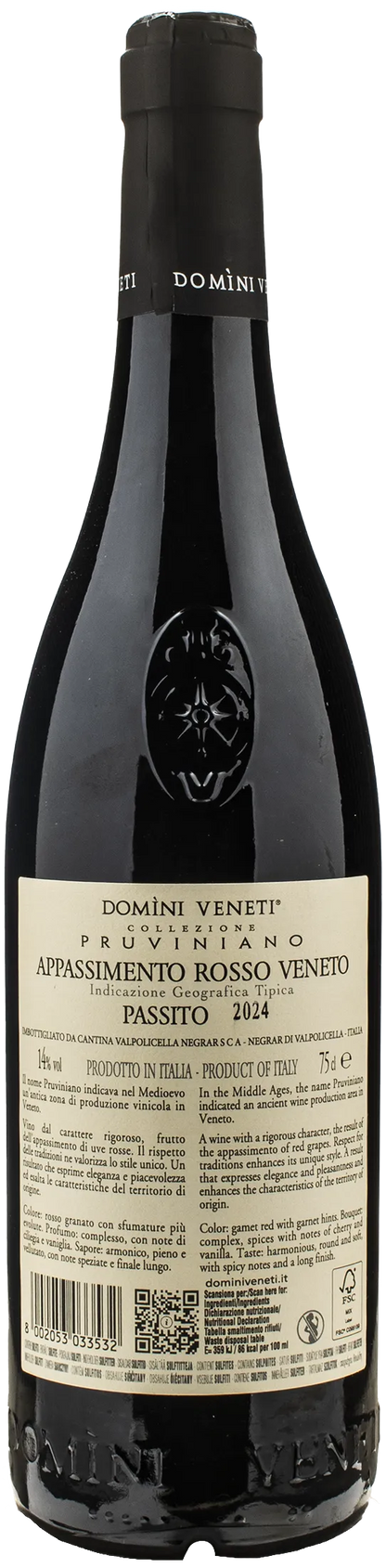 Domini Veneti Appassimento Passito Rosso Collezione Pruviniano Maran 2024