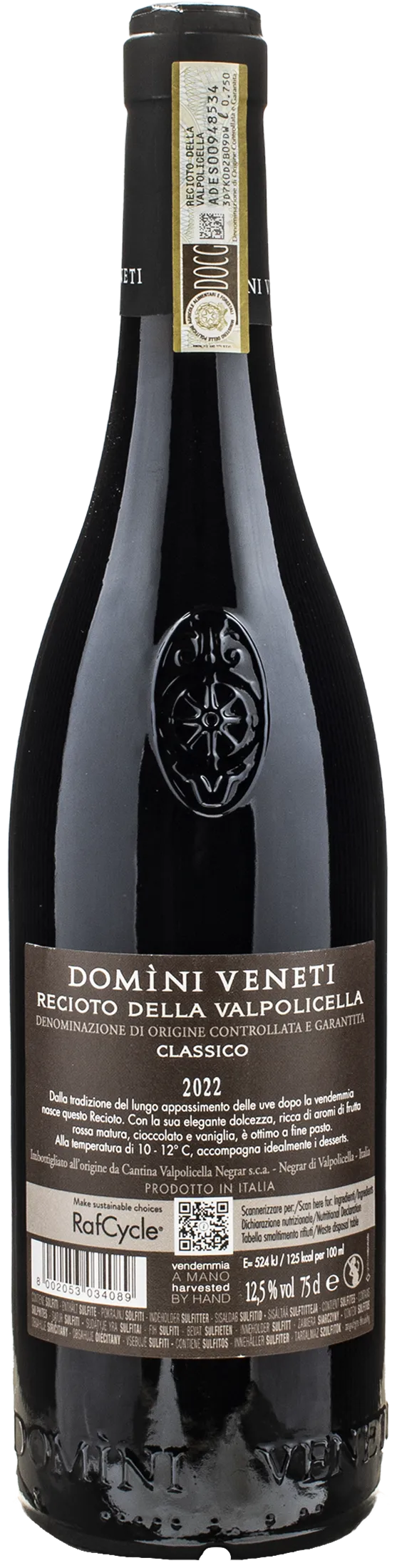 Domini Veneti Negrar Recioto della Valpolicella Classico 2022