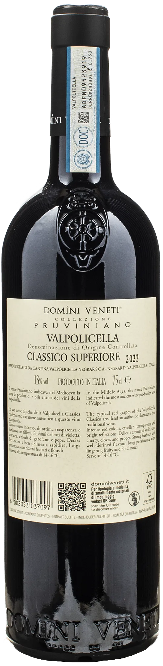Domini Veneti Valpolicella Classico Superiore Collezione Pruviniano Maran 2022