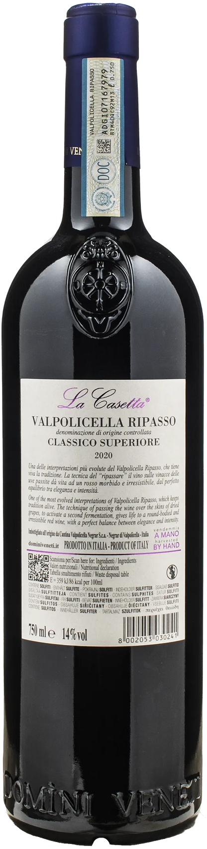 Domini Veneti Valpolicella Ripasso Classico Superiore La Casetta 2020