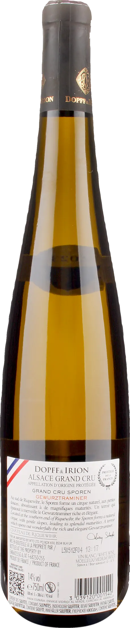Dopff & Irion Chateau Riquewihr Gewurztraminer d'Alsace Grand Cru Sporen 2023