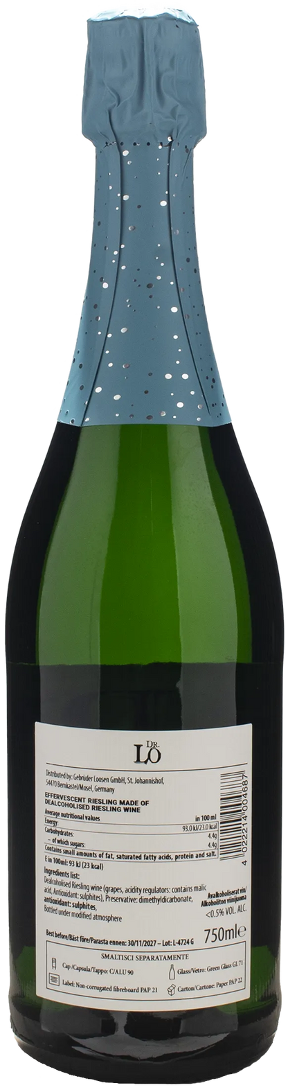 Dr. L.O. Riesling Sparkling Zero Alcol