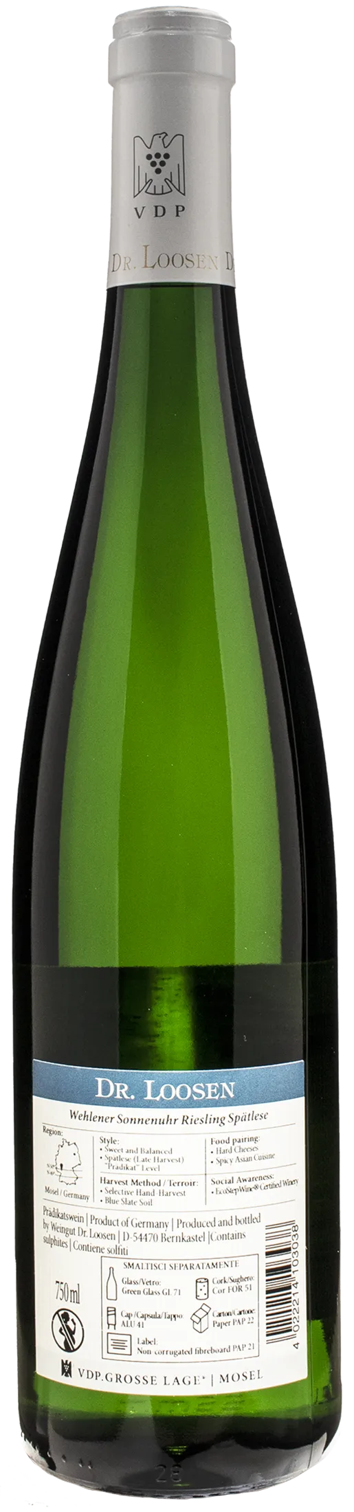 Dr. Loosen Wehlener Sonnenuhr Riesling Spatlese 2020