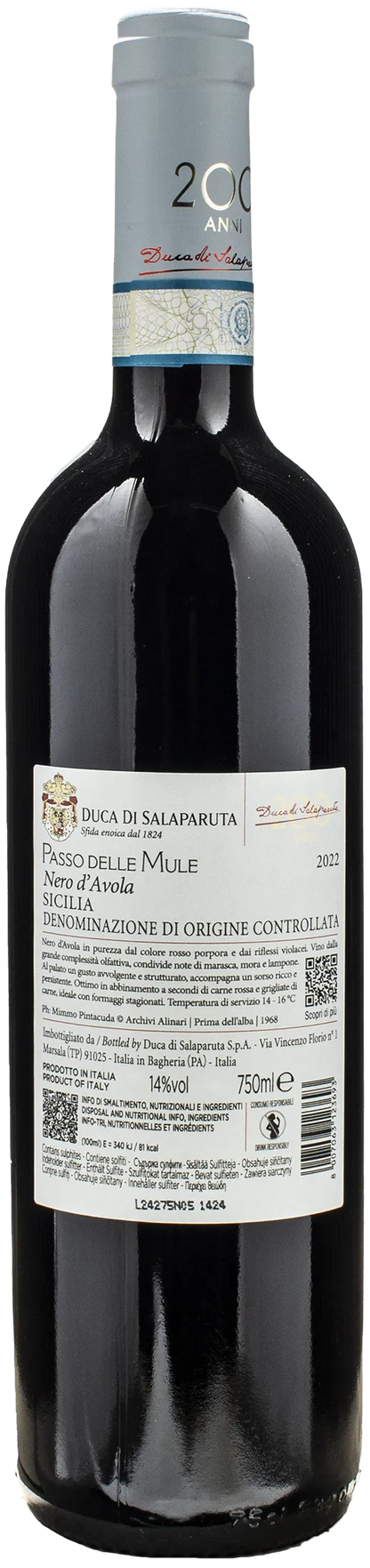 Duca di Salaparuta Passo delle Mule Nero d'Avola 2022