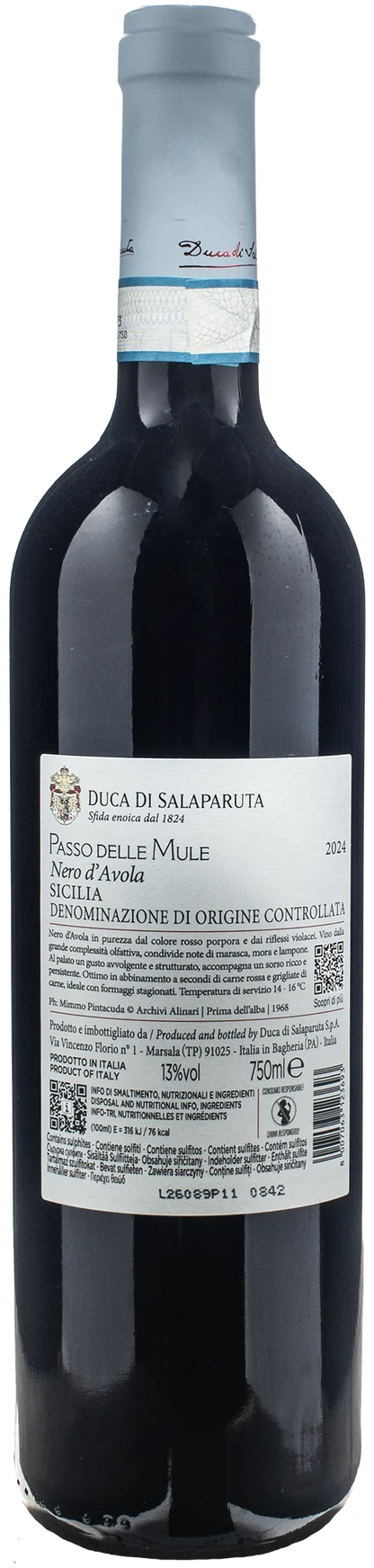 Duca di Salaparuta Passo delle Mule Nero d'Avola 2024