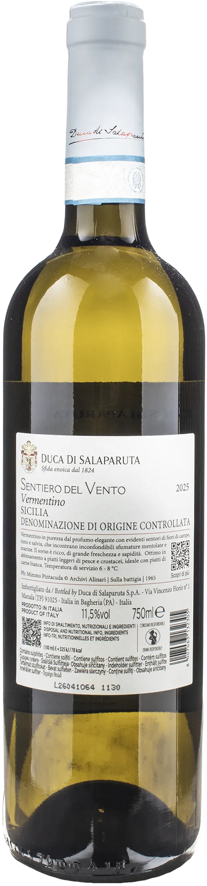 Duca di Salaparuta Vermentino Sentiero del Vento 2025