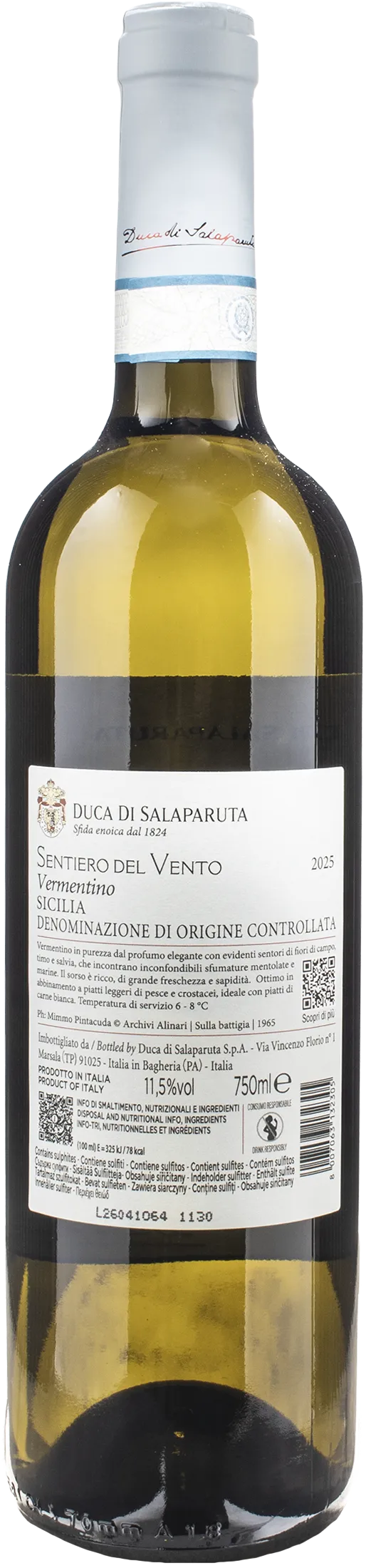 Duca di Salaparuta Vermentino Sentiero del Vento 2025