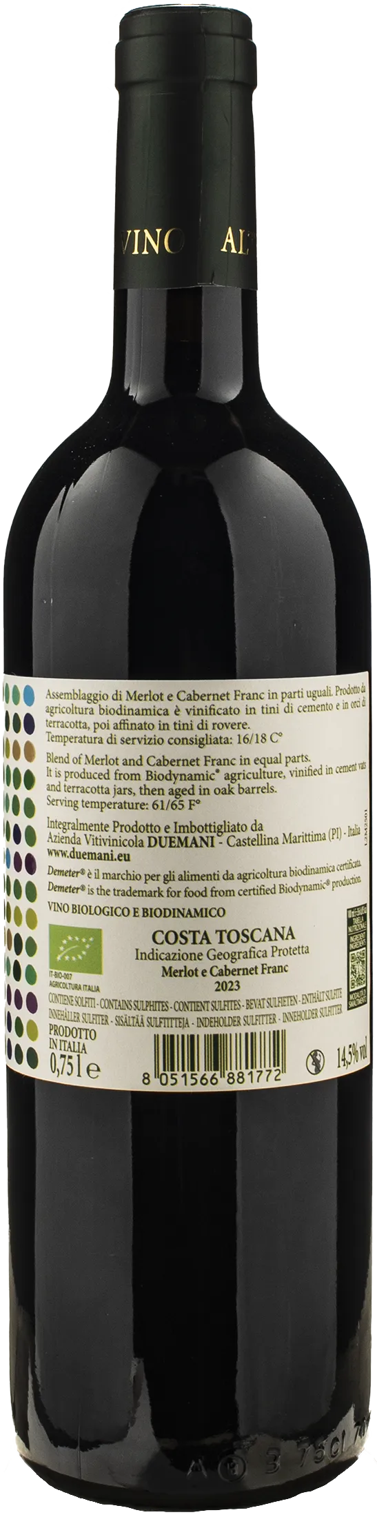 Duemani Altrovino Merlot e Cabernet Franc 2023