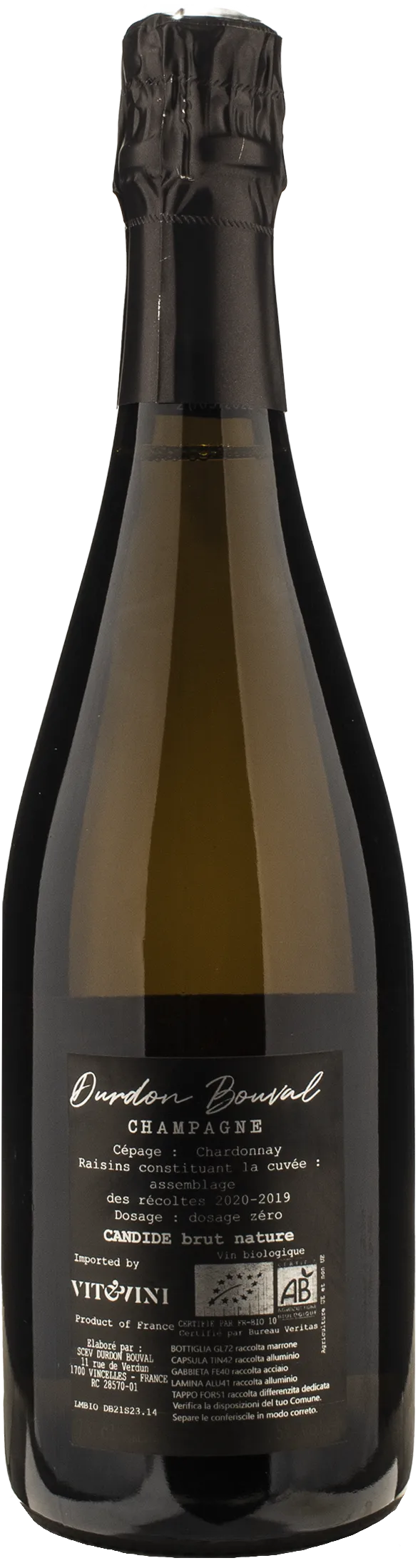 Durdon Bouval Champagne Blanc de Blancs Brut Nature Candide