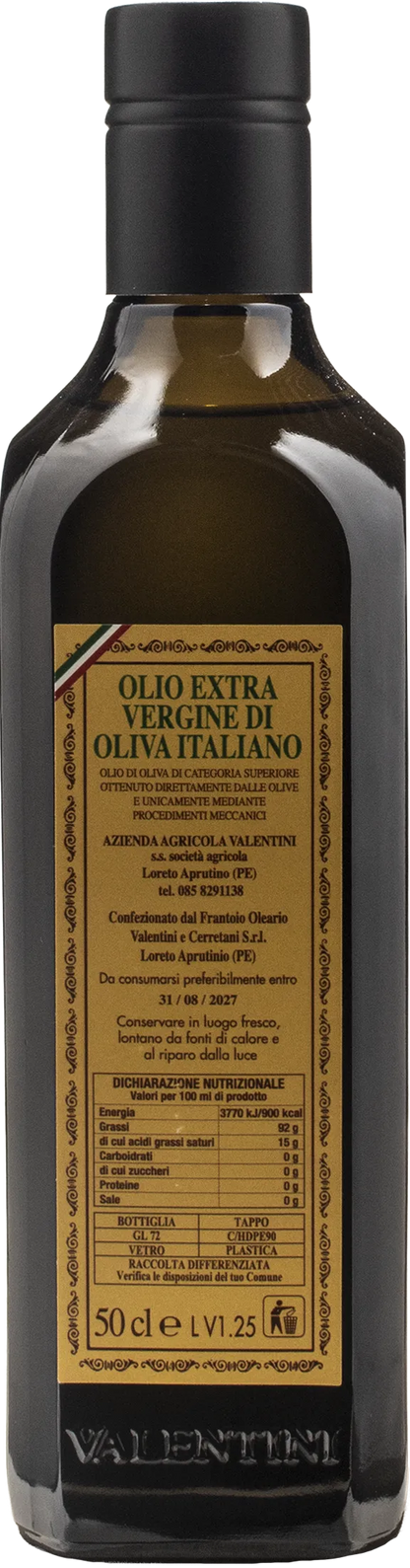 Edoardo Valentini Extra Virgin Olive Oil 0.5L 2025