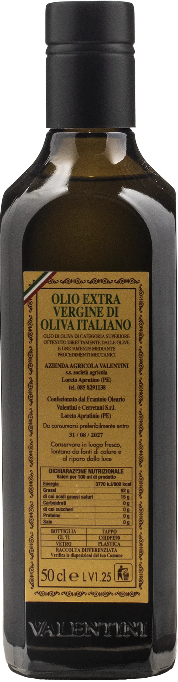 Edoardo Valentini Extra Virgin Olive Oil 0.5L 2025