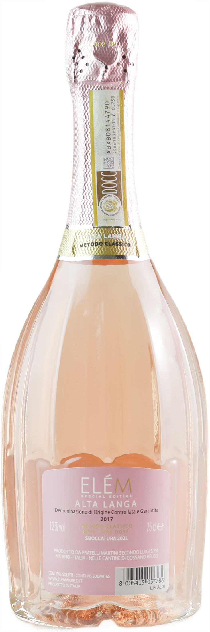 Elém Special Edition Alta Langa Metodo Classico Rosé Pas Dosé 2017