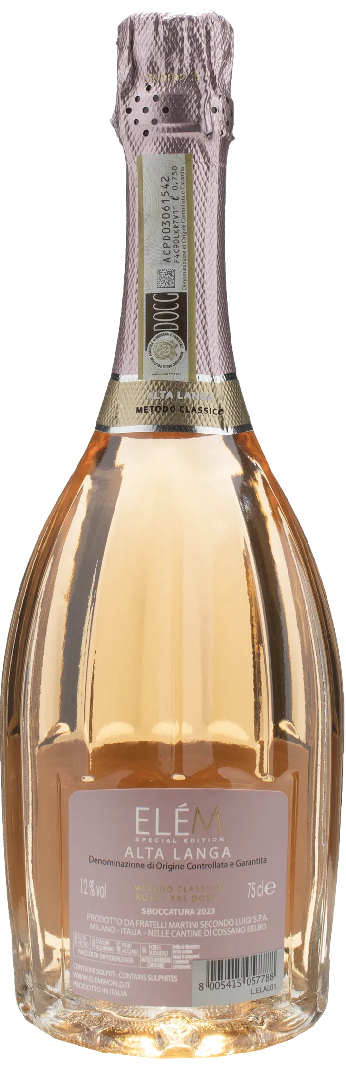 Elém Special Edition Alta Langa Metodo Classico Rosé Pas Dosé 2018