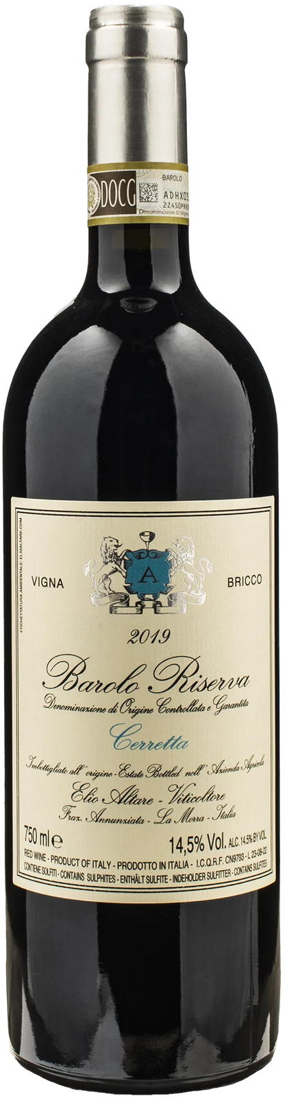 Altare Elio Barolo Cerretta Vigna Bricco Riserva 2019