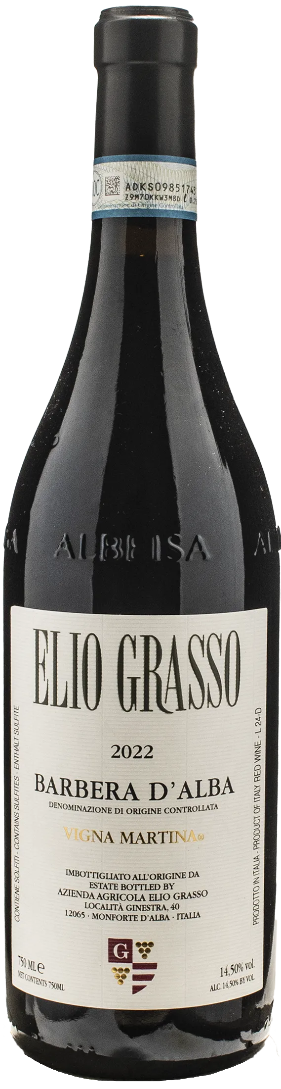 Elio Grasso Barbera d'Alba Vigna Martina 2022
