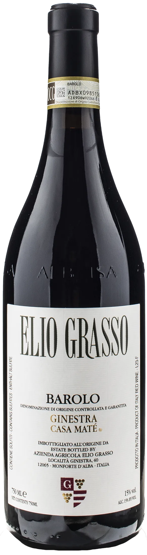 Elio Grasso Barolo Ginestra Casa Maté 2020