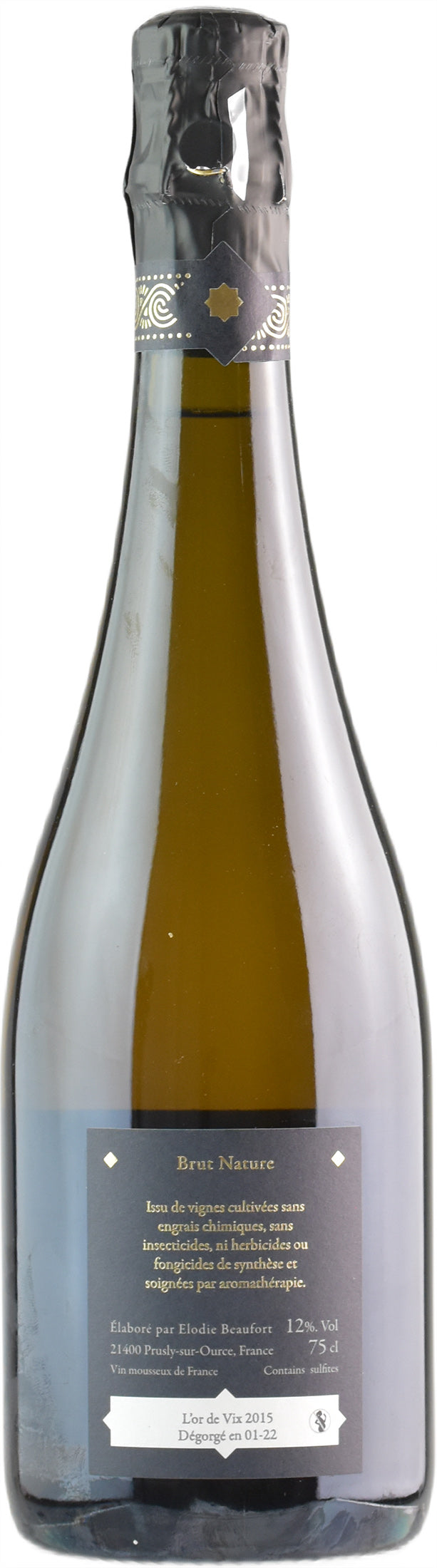 Elodie Beaufort Vin Mosseux L'Or de Vix Brut Nature 2015