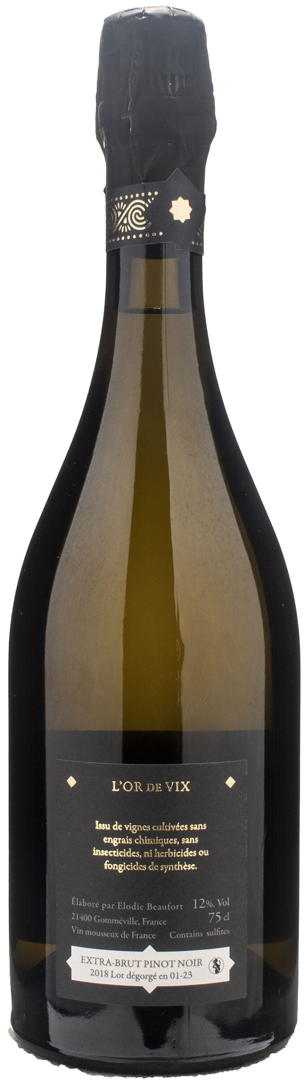 Elodie Beaufort Vin Mosseux L'Or de Vix Extra Brut 2018