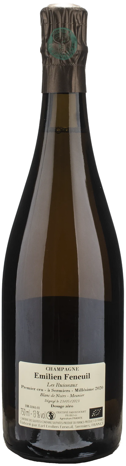 Emilien Feneuil Champagne 1er Cru Blanc de Noirs Les Ruisseaux Dosage Zero 2020