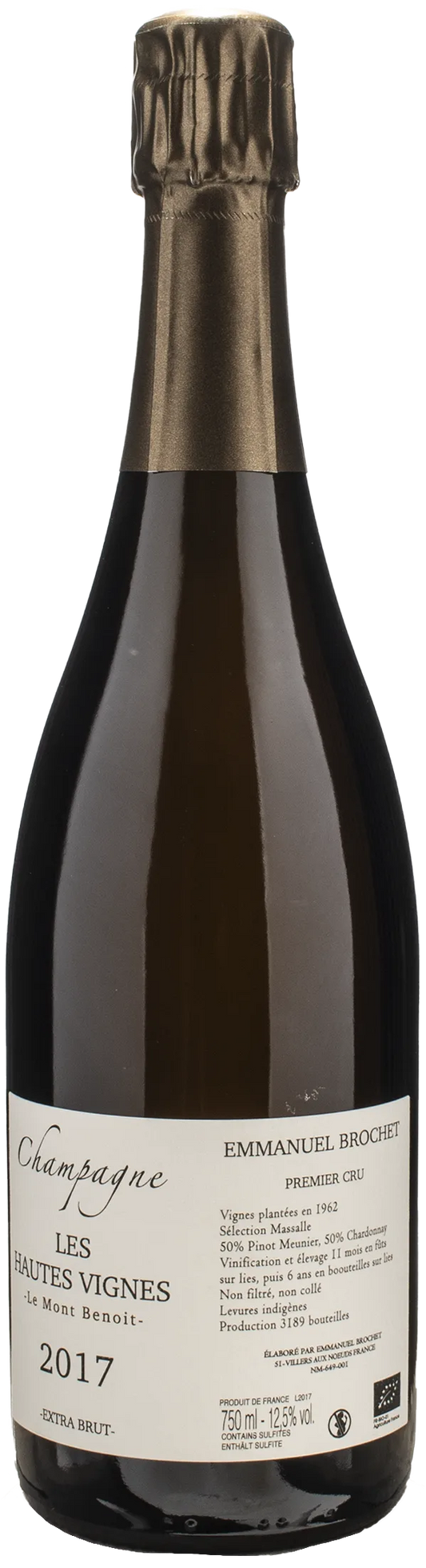 ワイン Emmanuel Brochet Le Mont Benoit 750ml NV Emmanuel Brochet, Le Mont Benoit Extra Brut NV (Base 2020