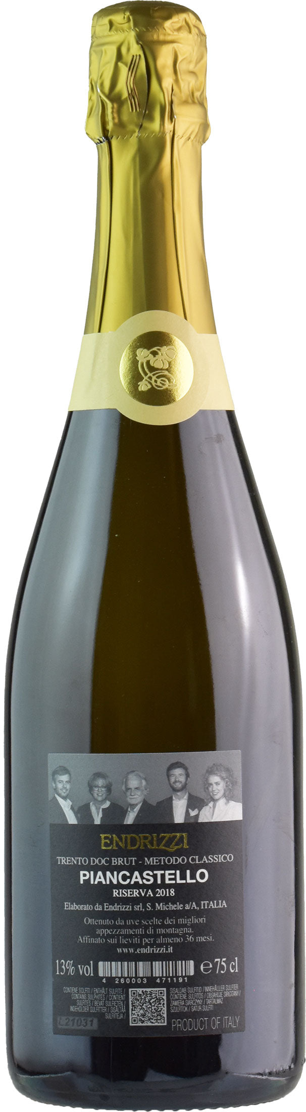 Endrizzi Piancastello Trento Brut Riserva Milllesimato 2018