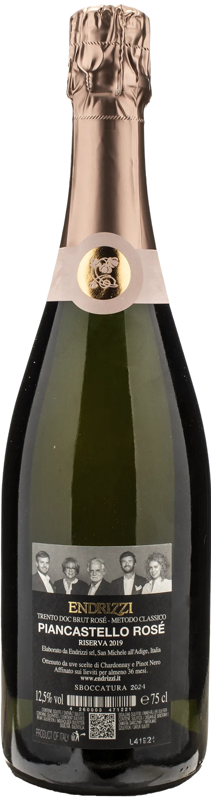 Endrizzi Trento Piancastello Brut Rosè Millesimato Riserva 2019