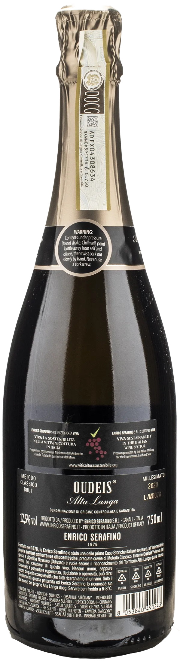 Enrico Serafino Alta Langa Metodo Classico Oudeis Brut 2020