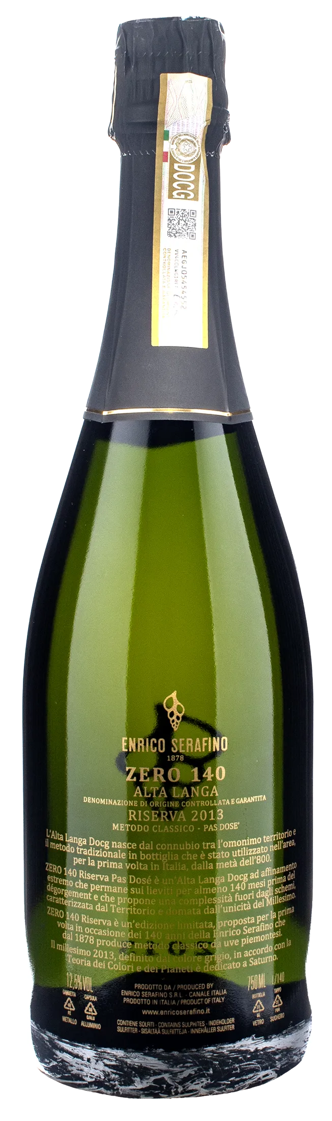 Enrico Serafino Alta Langa Riserva Pas Dose 140 Saturno 2013